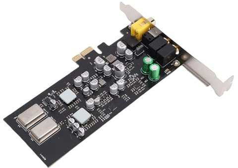 GEERYZHE Carte Son PCIE Puce CM108AH avec Numérique Optique/coaxial, qualité HiFi Professionnelle pour Audiophiles, Son Surround 7.1 Canaux, Carte PCI Express pour Une Musique Améliorée