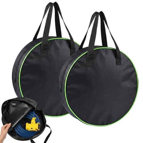 RJFUJP 2pcs Ev Cable Bag, Essential Cable Storage Solution for Ev Charging Cables and Outdoor Camping Gear, Convenient Cable Tidy Bag for Motorhome Accessories and Home Garage Organisation