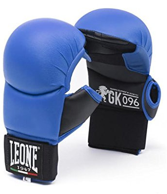 LEONE 1947, Gants de Karaté, Adulte Unisexe, Bleu, M, GK096