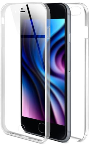 ONEFLOW Touch Case für iPhone 6s Plus / 6 Plus Hülle 360 Grad Komplett Schutz beidseitig, Handyhülle mit Displayschutz, TPU Schutzhülle durchsichtig vorne und hinten stoßfest, Klar