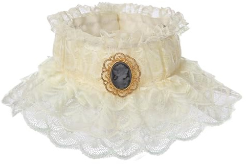 GRACEART Zerzaust Abnehmbar Halsband elisabethanisch viktorianisch Hals Halskrause