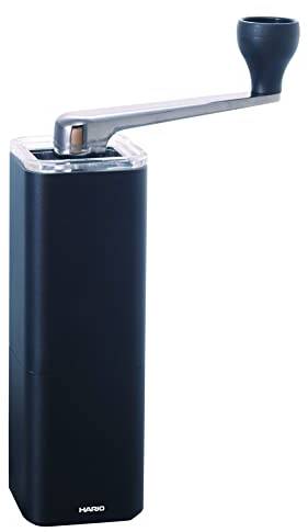 HARIO Prism Ceramic Mill Aluminum Alloy Coffee Grinder, Black