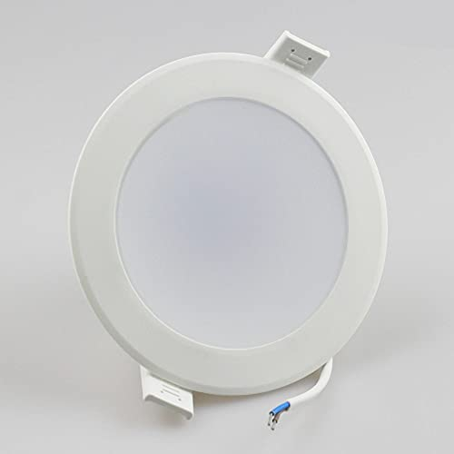 Spot à encastrer LED blanc rond 15 watts blanc chaud 230V - en plastique avec transformateur intégré - à encastrer - installation spot - luminaire spot à encastrer au plafond