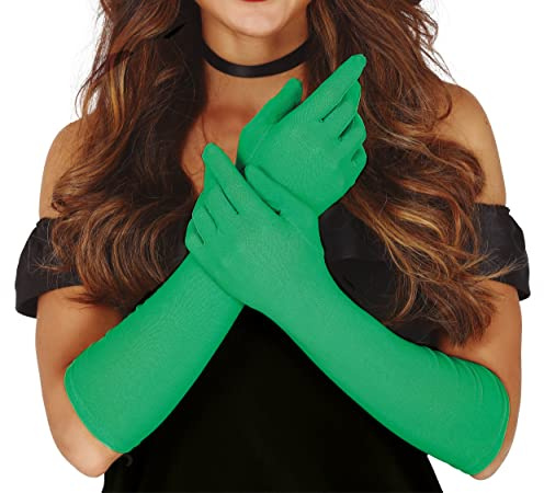 FIESTAS GUIRCA Waldgrüne Handschuhe, 42 cm.