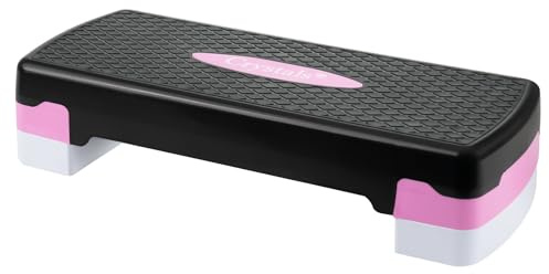 Denny Shop 2 Level Adjustable Aerobic Fitness Yoga Step With Gym Exercise Training Guide Chart in 4 Colors