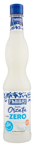 Fabbri Sciroppo Orzata Zero 560ml, senza zuccheri aggiunti e ipocalorico, per bevande, granite e ghiaccioli