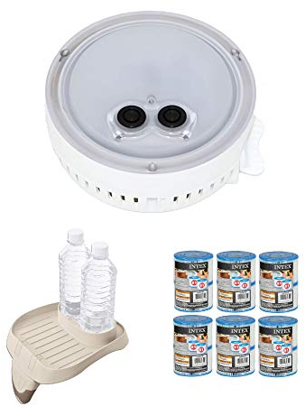 Intex Lot de 6 lampes de spa à LED multicolores et porte-gobelet et filtres de piscine de type S1