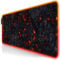 TITANWOLF XXL RGB Gaming Mouse Mat Pad - 800x300mm - XXXL Extended Large LED Mousepad - 11 Multi colors and effect modes - Non Slip Rubber Base - Computer Keyboard Mice Mat for Macbook PC - Lava