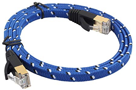 LAN rete cavo Ethernet Patch Cable 1m Placcato Oro CAT-7 10 Gigabit Ethernet Ultra Piatto Cavo Patch For Modem Router Di Rete LAN Integrata Con Connettore RJ45 Schermato Alta velocità