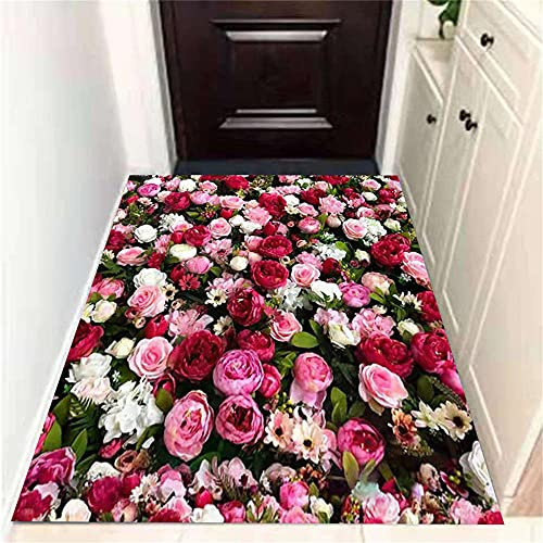 RUGMRZ Kinderzimmerteppich Junge Mobel Fur Wohnzimmer Wohnzimmer-Teppich-rote Blumenmusterdruck-Software Nicht genug 140x200cm Teppich Günstig