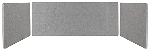 Pronomic DiviDesk-1507560 GY Tischtrennwand - Schalldämmender Sichtschutz für Beruf und zu Hause - In 3 Höhen am Tisch zu befestigen - Textilbezug - 60 x 60 cm - Optimiert die Raumakustik - Grau