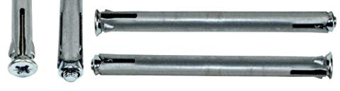 SN-TEC Metallrahmendübel/Metall Rahmendübel/Fensterrahmendübel, Stahl verzinkt, PZ3 Antrieb mit Kappenkopf 10x112mm (50 Stück)