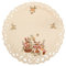 Quinnyshop Ostern Miteldecke Häschen Ostereier Stickerei Ecru Creme Leinen Optik ca. 60 cm Rund