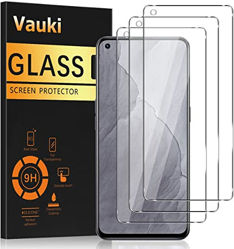 Vauki Verre Trempé pour Realme GT Master Edition 5G 6,43 avec 3 pièces Film Protection Écran HD Dureté 9H Glass Ultra Résistant Anti Rayures avec Haute Transparence à 99% Sans Bulles Facile