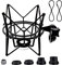 SUUNTOK Microphone Shock Mount Universal Mic Holder Spider Recording Mic Shockmount Stand Compatible with Many Condenser Mics Like Rode NT1-A NT2-A Procaster AT2020 MXL 990 770 U87 (Black)