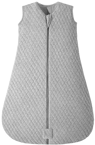 Yoofoss Schlafsack Baby Winter Baumwolle 2.5 TOG Warm Baby Winterschlafsack Weich Babyschlafsack Neugeborene im 6-12 Monaten Perfekte für Winter Grau