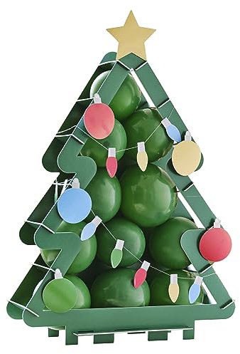 Ginger Ray Árbol de mosaico con globos y luces adhesivas para fiestas de Navidad y niños, dormitorios
