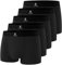 GLESTORE Calecon Homme Lot Boxer Shorty Caleçon Modal sous Vetement Homme Microfibre 5 Noir M