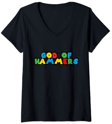 Damen Gott der Hämmer Thor T-Shirt mit V-Ausschnitt