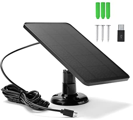 CRGANGZY Chargeur de panneau solaire étanche 10 W 5 V avec support, 2 en 1 panneau solaire monocristallin chargeur de batterie de voiture portable avec câble de 3 m