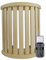SudoreWell® Sauna Ecklampenschirm Holzblendschirm Oslo aus Kiefernholz mit Leuchtenfassung E 14