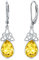 VONALA Keltische Ohrringe 925 Sterling Silber Keltischer Knoten Kristall Tropfen Hängend Ohrringe chmuck Geschenk für Damen Frauen (Citrin)