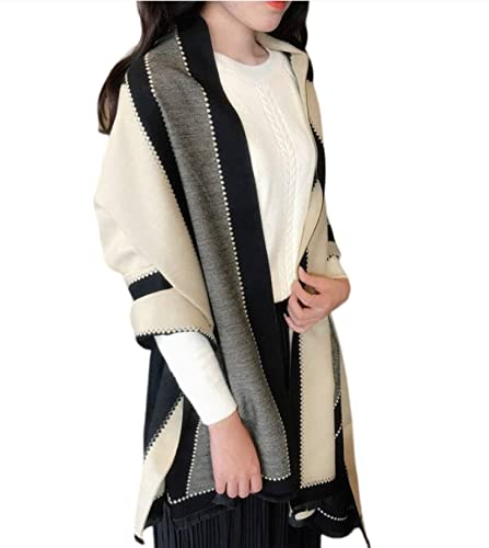 Bysonglezai Schal Damen Schals Halstuch Herren Mütze Frühling Herbst Winter Eleganter Retro-Schal, Schal, Damen, Herbst, Winter, Dick, Warm, Koreanischer Stil, Jacquard, Schalldämpfer, Pashmina, E