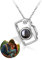 Personalisierte Kamera Bild Projektion Halskette für Frauen Silber Ich liebe dich 100 Sprachen Halskette Foto Projektion Halsketten personalisiertes Geschenk für Weihnachten Geburtstag,Stil 6