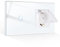 CNBINGO Interruptor de luz táctil con enchufe resistente al agua – Enchufe de pared empotrado con tapa abatible – Interruptor de pared de cristal en blanco – con LED de estado – 500 W/compartimento, 1