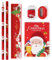 Weihnachten Schreibwaren Set (6 Stk) 2* Bleistifte + 1* Radiergummi+ 1* Anspitzer + 1* Lineal + 1* kleinen Notizen Holzstifte Geschenkset für Kinder Party Kindergeburtstag Mitgebsel Geschenk (Rot)