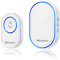 Campanello Senza Fili da Esterno Nuova spina, Wesstun Impermeabile IP67 Campanello Senza Fill, Campanello Wireless con 39 Melodie, 5 Volume Regolabile, Doorbell Facile da Installare in Casa, Bianco
