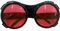 Sonnenbrille, Weiß, Schwarz, mit Gläsern im Design von Willy Wonka für Filmkostüme, Halloween und Karneval, Schwarz , Einheitsgröße