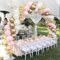 202-tlg. Set * BALLONGIRLANDE * als Deko für Hochzeit, Taufe, Geburtstag, Party oder Jubiläum | gold, rosa & weiß | Ballonbogen Luftballons Ballons Bogen Girlande Ballondeko Partydeko