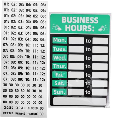 LALAFINA Schild Für Öffnungszeiten Offen Geschlossen Für Restaurants Bars Cafés Büros Hotels Friseursalons Selbstklebend Einfach Anzuwenden Glastüren Fenstern Glatten Oberflächen