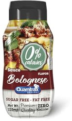 Quamtrax | Zero Calories Sauce (330ml) | Sauces zéro | Moins de 10 kcal par goût - Bolognese