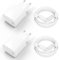 30W USB C Ladegerät mit 2m Typ C Kabel, USB C Netzteil Super Fast Charger GaN Schnellladegerät kompatibel mit Samsung Galaxy, Google, iPhone 15/15 Pro, usw