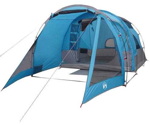 vidaXL Tunnelzelt 4 Personen Blau Wasserdicht