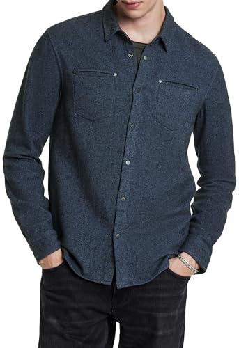 John Varvatos Herren Dario Shirt, Kobalt, XL