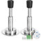 Spring Door Stopper, 2 Pieces Door Stop, Hydraulic Cushioning Technology, Wider Rubber Bumper Head, 4.1 Inches Height, Door Stops for Wall Protects Against Door and Wall Collisions (Silver)