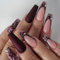 Ceboic 24 Pièces Press on Nails Cercueil Long Français Faux Ongles avec Autocollants Adhesif Rose Pailleté Acrylique Ongles à Coller Ballerine Ongle Artificiels 12 Taille pour Femmes et Filles