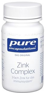 Pure Encapsulations Zink Complex - Das Multitalent für Immunsystem, Haut und Säure-Basen-Haushalt - 60 vegane Kapseln