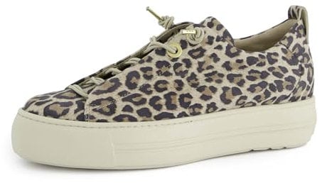 Paul Green Damen, Frauen Low-Top Sneaker,straßenschuhe,Strassenschuhe,Sportschuhe,Freizeitschuhe,Turnschuhe,Leopard-Muster (JA),40 EU / 6.5 UK