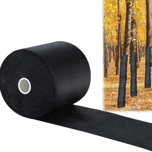 Generisch Baumstamm Schutz, Baumschutz 10cm × 40m/80m/120m, Baumschutzwickel, Baumwickel Zum Schutz Der Rinde, Schwarze Stamm-Bandage, Frostschutz-Baum-Band, Vlies-Baum-Reparaturband, Baumstammschutz