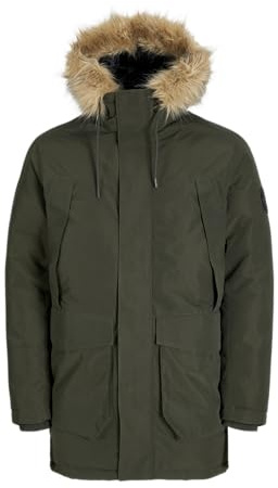 JACK & JONES Herren Jjcamp Faux Fur Parka Pls, Rosin, 5X_l