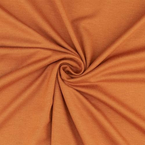 Viskose-Jersey Stoff, elastisch, uni rost (Länge am Stück: ab 50cm / Breite: 150cm)