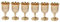COLLBATH 6 Piezas Copa Antigua Copas De Vino Con Tallo Vaso De Martini Copas Margaritas Copas De Vino Antiguas Copas De Vino De Oro Rosa Cáliz De Oro Copa De Vino De Oro Taza Metal Golden