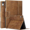 Antbox Case for iPad Mini 7 A17 Pro, iPad Mini 7th/6th Generation (2024/2021) with Pencil Holder Vegan Leather Smart Cover with Auto Sleep/Wake Stand Function (Brown)