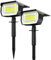 LOTMOS 2 Pezzi Faretti Energia Solare da Esterno, 72 LED Lampioni Solari da Giardino 3 Modalità, Lampioncini Solari da Impermeabili per Piscina, Cortile, Patio, Alberi, Bianco Freddo