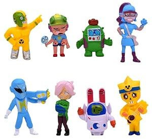 EPXOIQC Set da 8 Statue da Collezione in PVC Battaglia Selvaggia,Selvaggio Figurines Toys,Wilderness Battle Collectible Figures,Stars Figura Statua Giocattoli Anime Decorazione per Fan Collezione