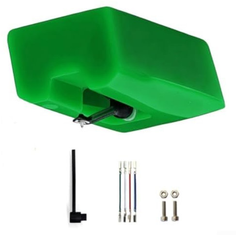 ATN95E Kit di Pennino di Ricambio per Audio-Technica AT-LP120-USB Giradischi Pennino E Pennino E Spazzola, 15.4x11mm Plastica Verde